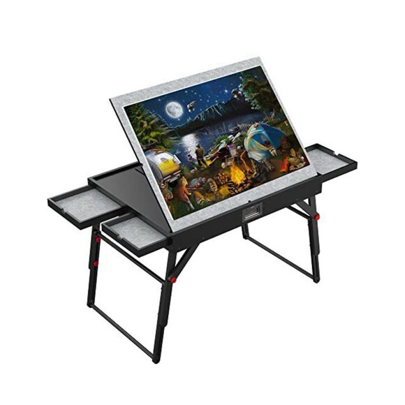 1000-1500 Puzzle Table w/Legs Adjustable Height Angle Direction Drawers NEW - Picture 2 of 3